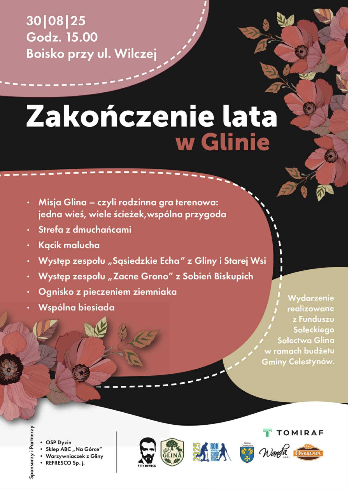 plakat z programem pikniku